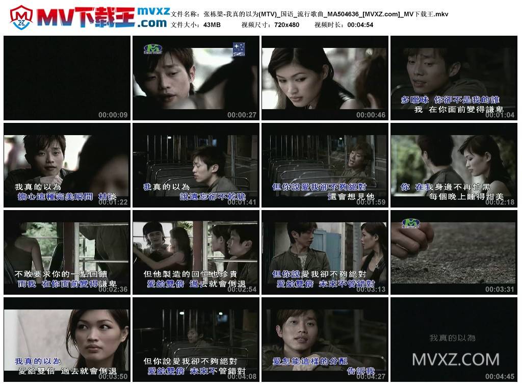 张栋梁-我真的以为(MTV)_国语_流行歌曲_MA504636